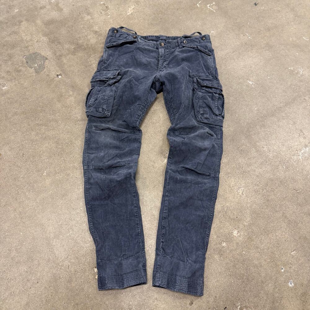 Gant Military Army Surplus Adjustable Blue Mens Cargo Pants 34x33